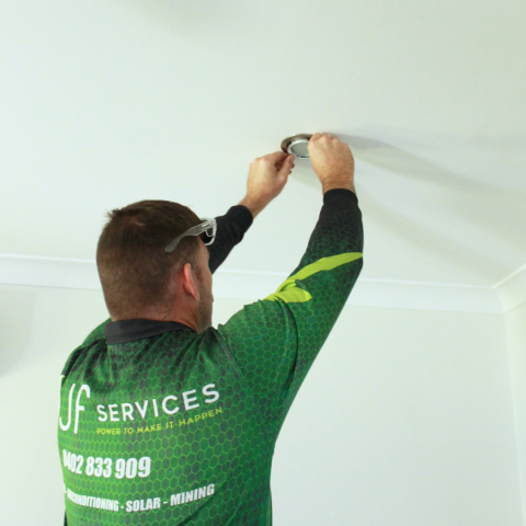 Compliant smoke alarm installation by OJF Services Mackay